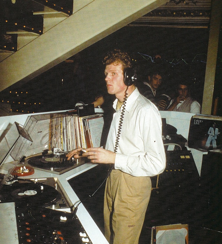 Rusty Egan DJing at the Blitz Club