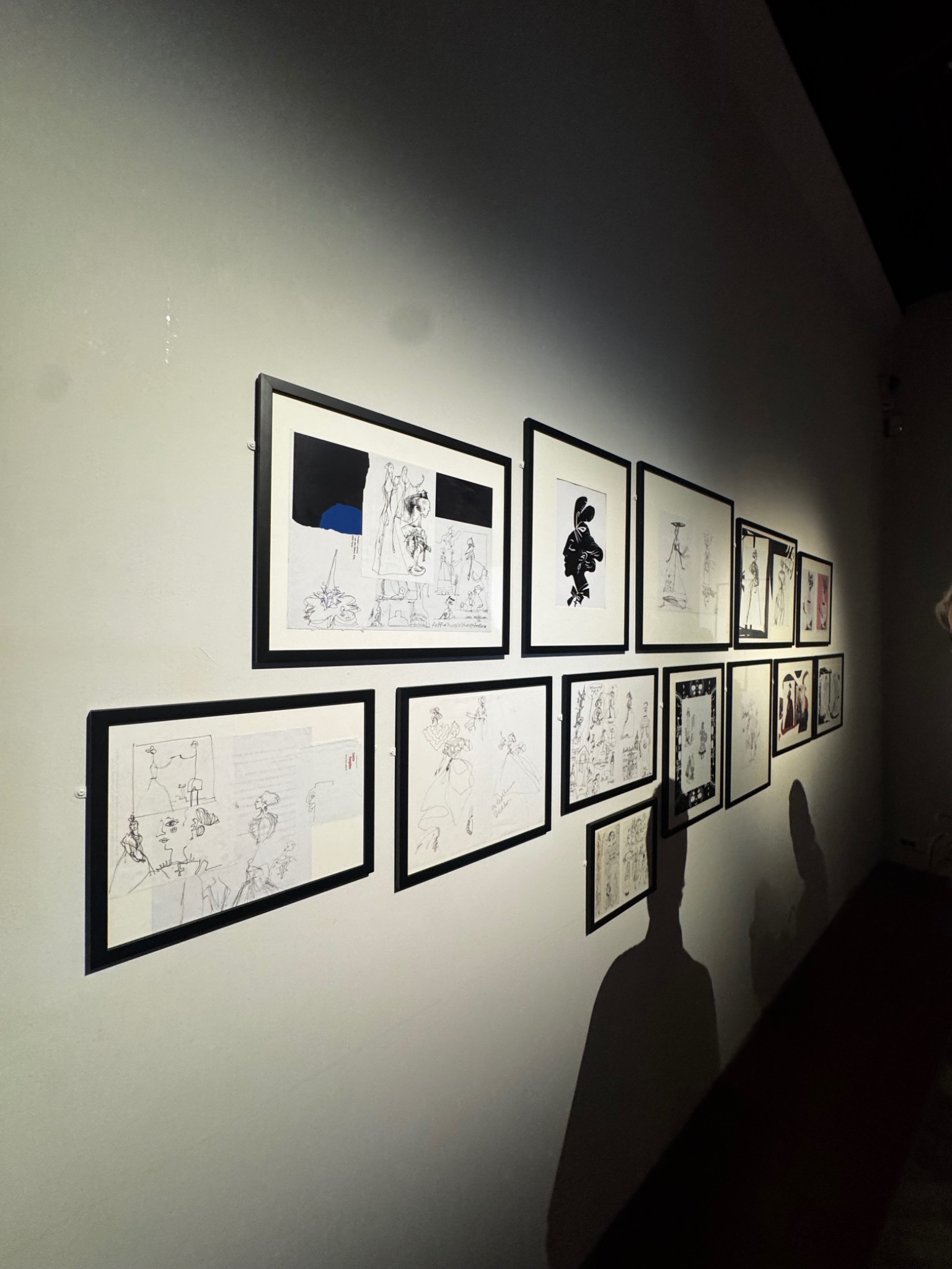 Christian Lacroix drawings installed at the Musée Réattu